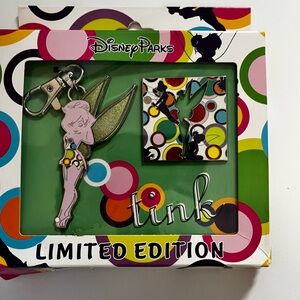 Disney Tinker Bell Keychain and Pin Set - Multicolor